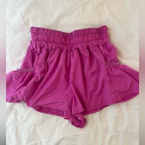 FP Movement by Free People Fuchsia Elastic-Waist Active Shorts